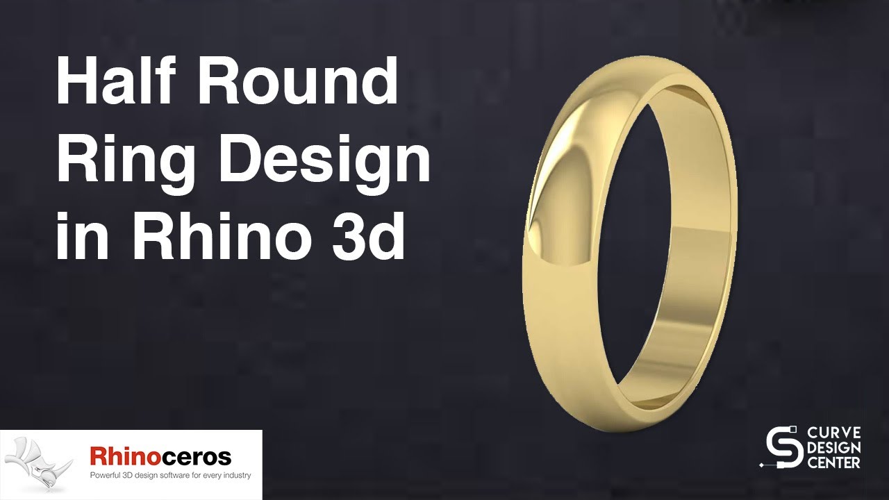 Half Round Ring Design in Rhino | Project 01 | Rhino Jewellery Design | Hindi