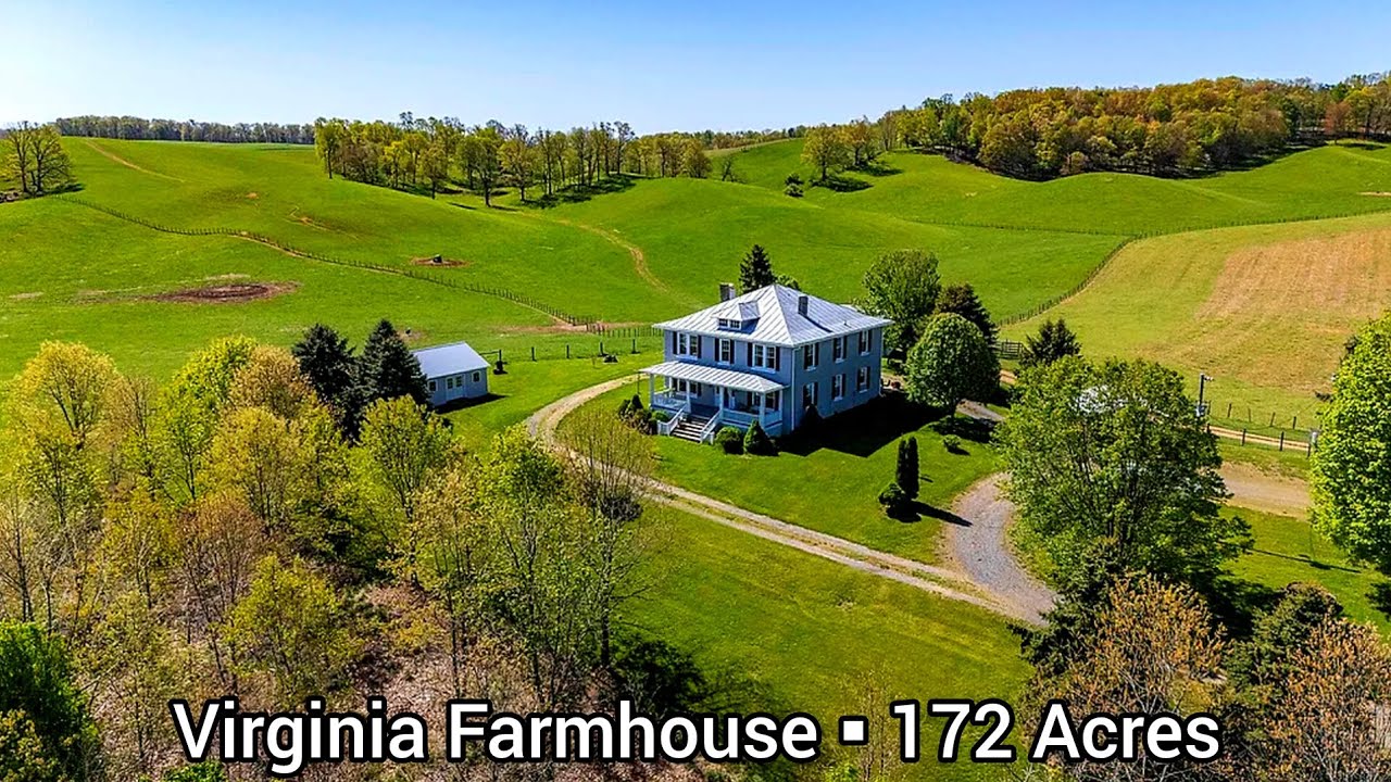 Virginia Farmhouse For Sale | 172 Acres | Virginia Land For Sale | Barns | Pastures Land | Sheds