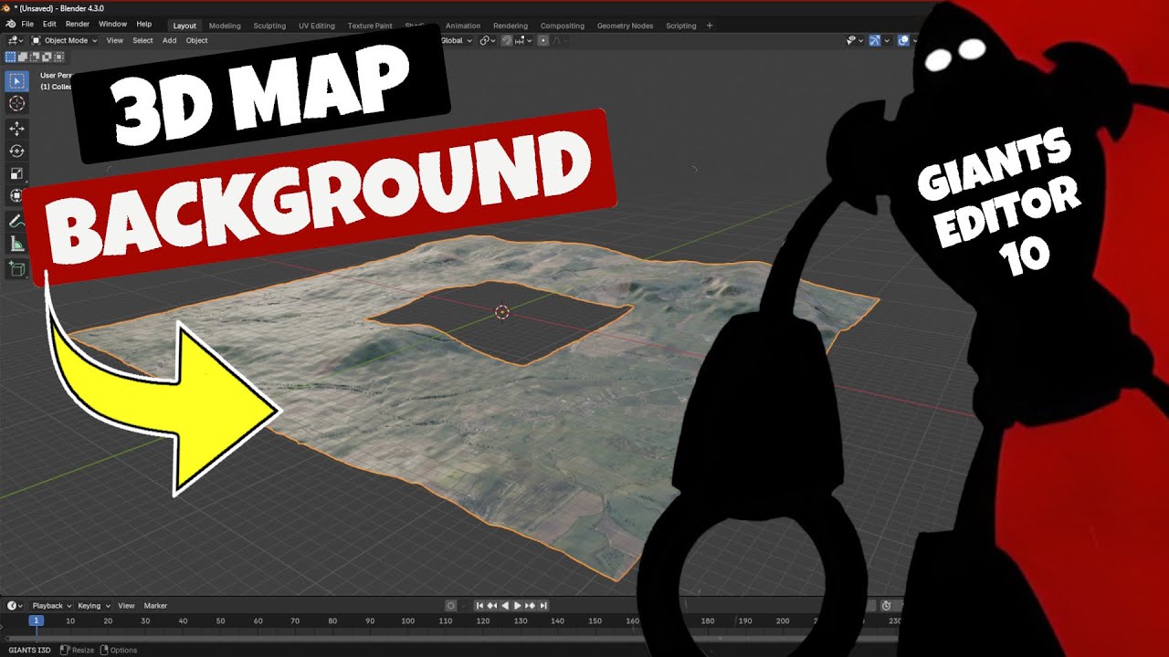 Creating Map Background with GIMP and BLENDER | Giants Editor 10 | Farming Simulator 25 | Part 5