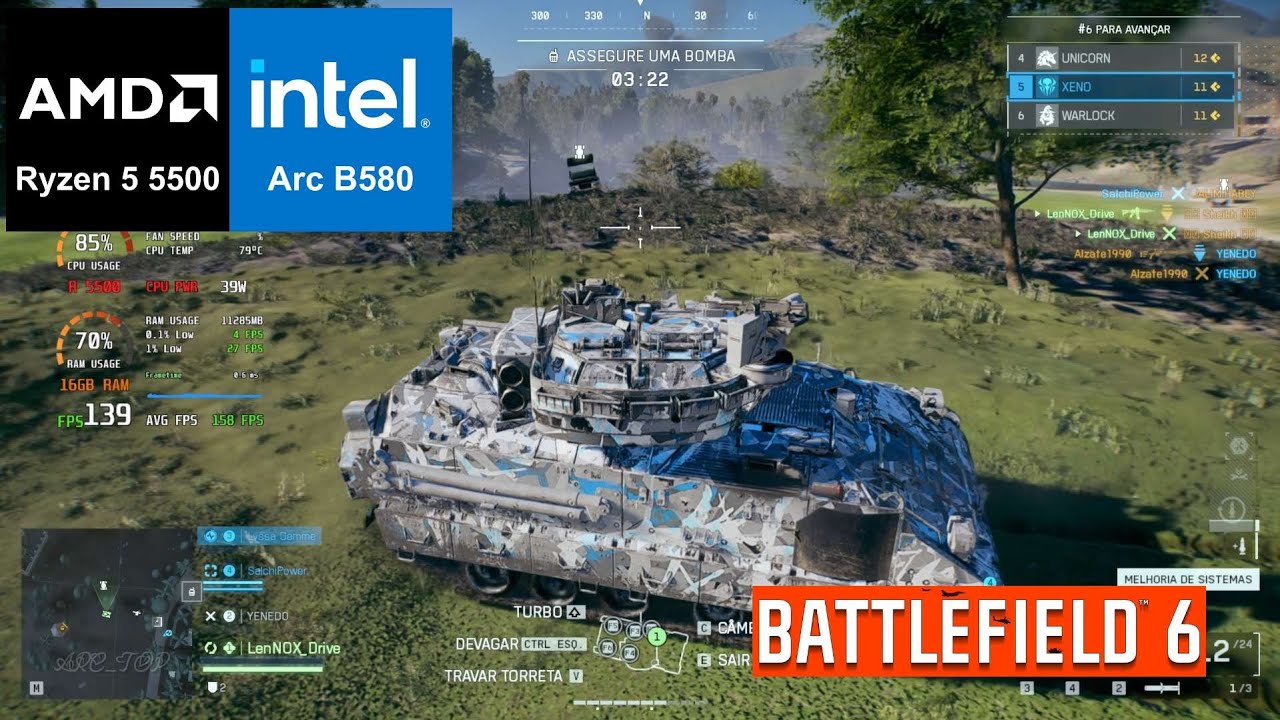 BATLELFIELD 6 REDSEC Arena Na Placa Da INTEL