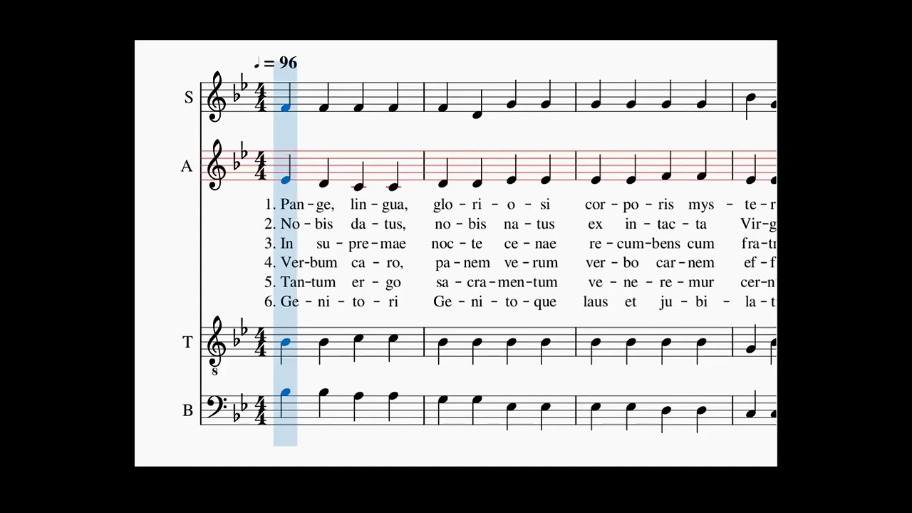 Pange Lingua, alto, Chants de l'Emmanuel (M. Wittal)