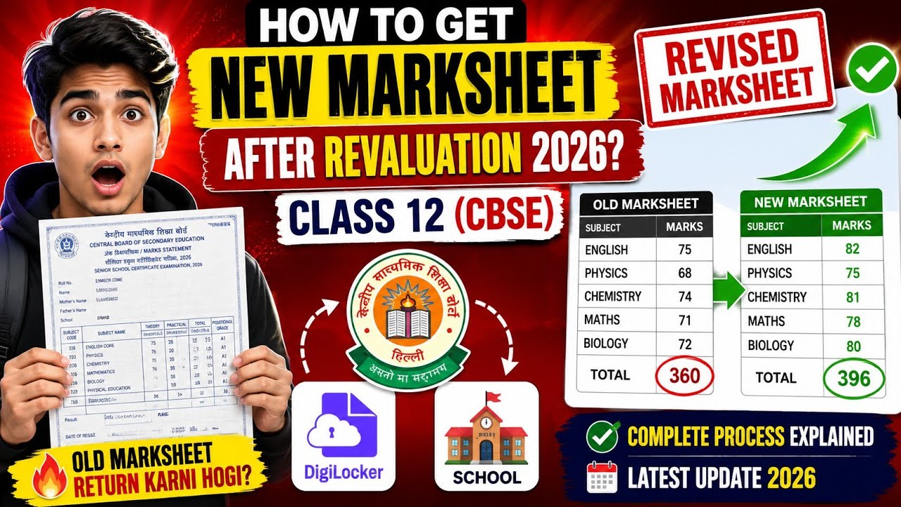 How To Get New Marksheet After Revaluation 2026? 🤯 | CBSE Class 12 Complete Process