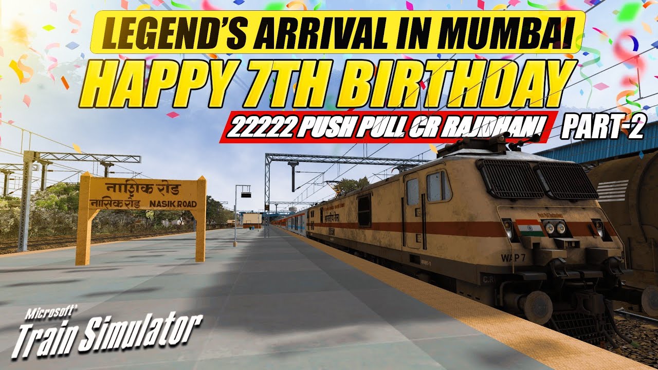 🎉 MUMBAI ENTRY & 7TH BIRTHDAY CELEBRATION | 22222 NZM → CSMT PUSH-PULL RAJDHANI | MSTS LIVE