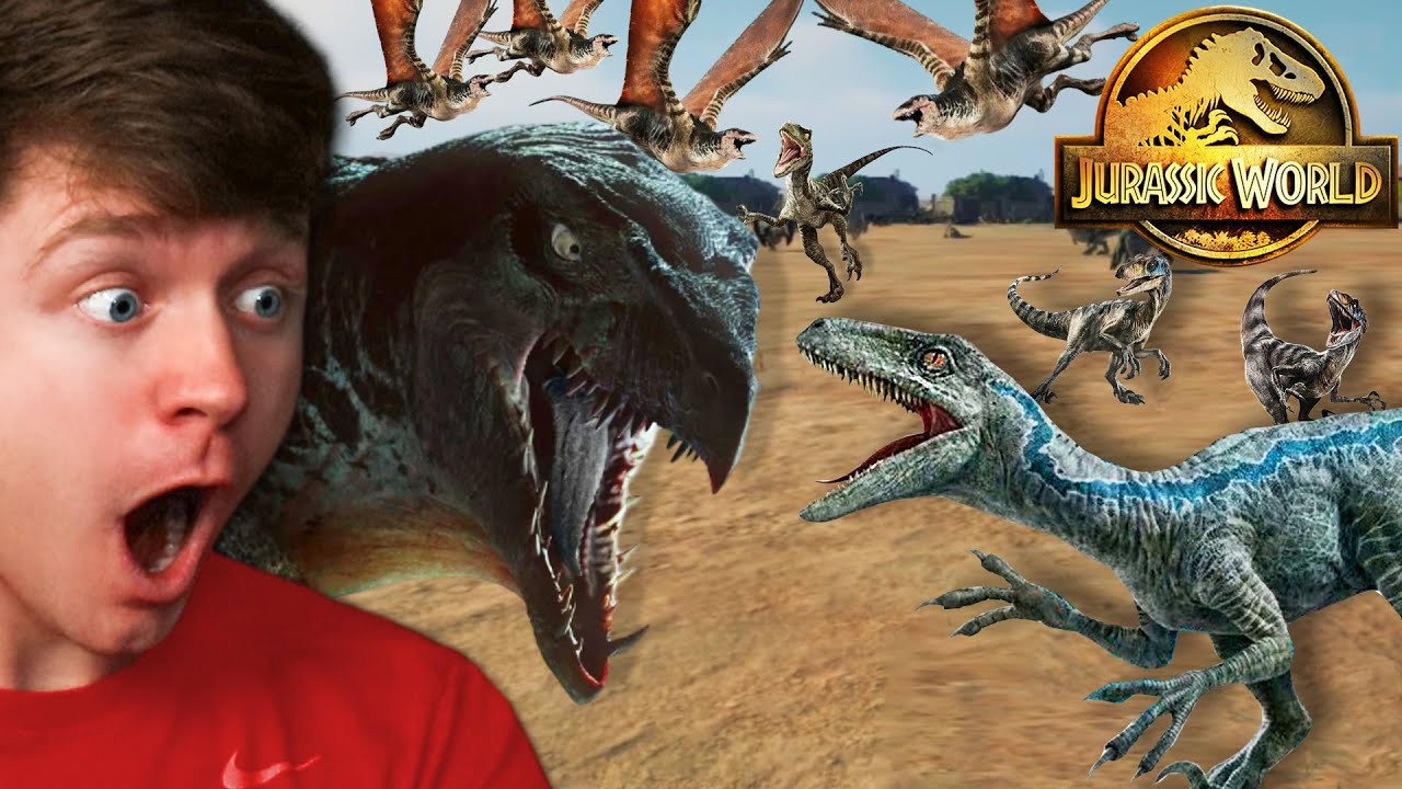 100 RAPTORS vs 100 MUTADONS the REMATCH! - Jurassic World Evolution 2