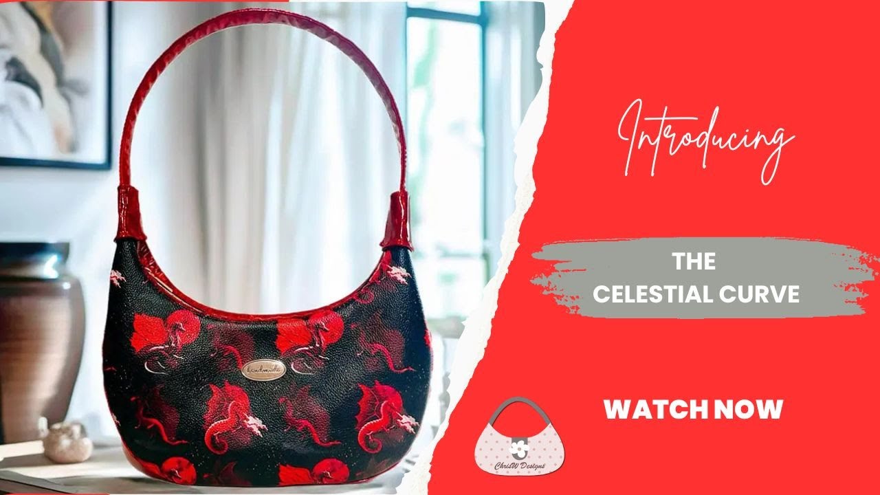 Baguette Bag Pattern - Crescent Shaped Bag l The Celestial Curve by ChrisW Designs