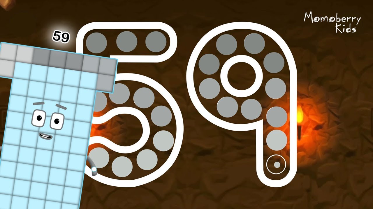 Numberblocks 59 Magic Run - Numberblocks Fifty Nine Adventure | Number Counting Go Explore