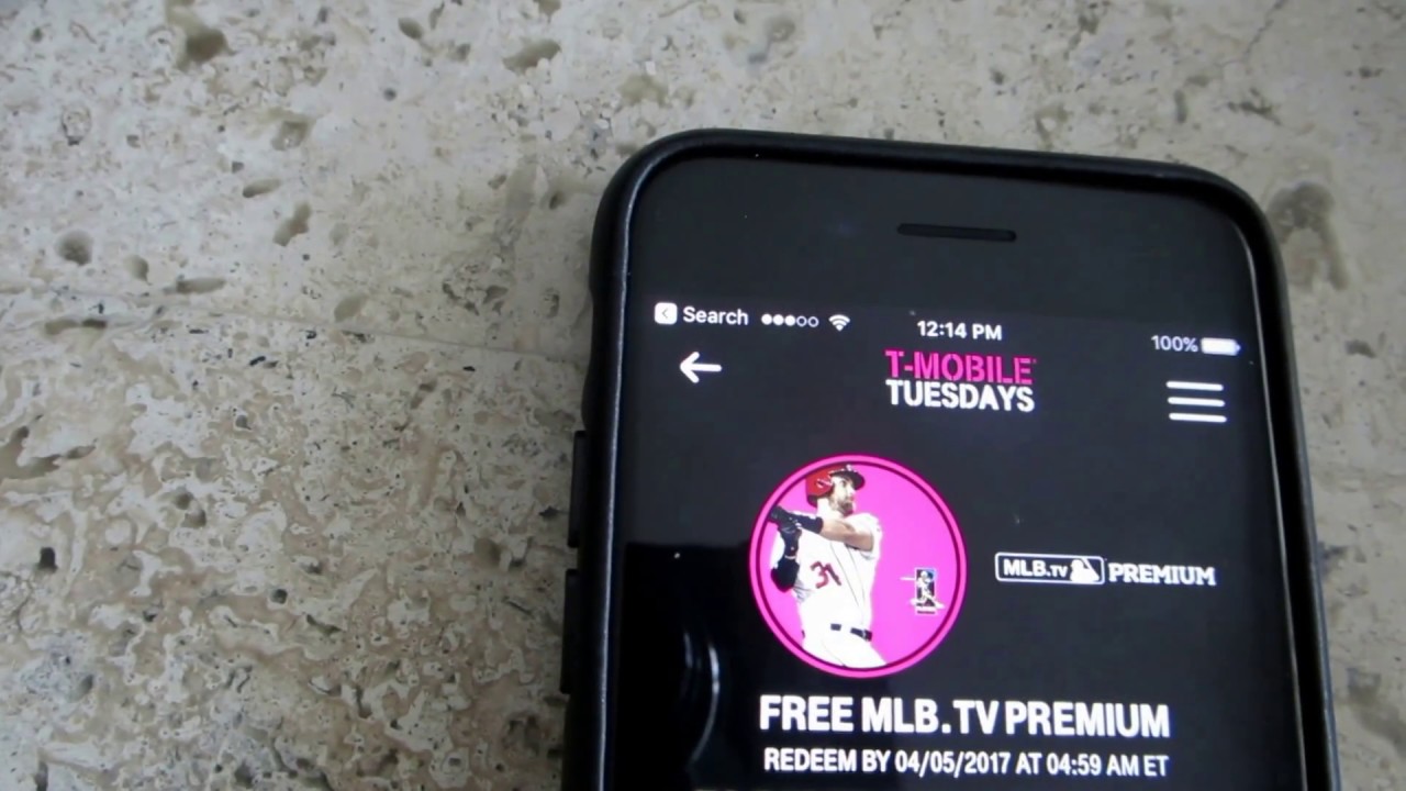 Tmobile tuesday 4 4 17 MLB tv app