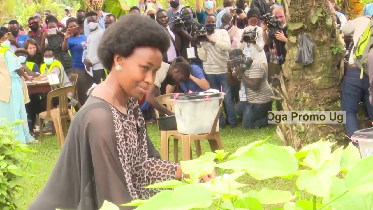 BREAKING NEWS Bobi wine and wife Barbie cast their votes under heavy security deployment in Magere