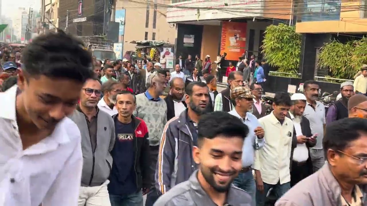  খুলনা শহরে ধানের শীষের  মিছিলটি  ছিল জনসমুদ্র। 