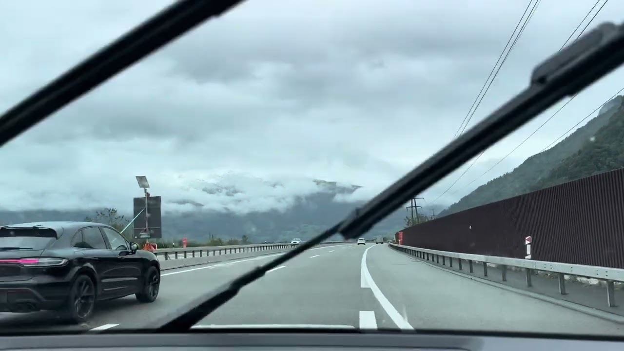 Driving from Liechtenstein to Rheinschlucht (Swiss Grand Canyon), Versam, Switzerland