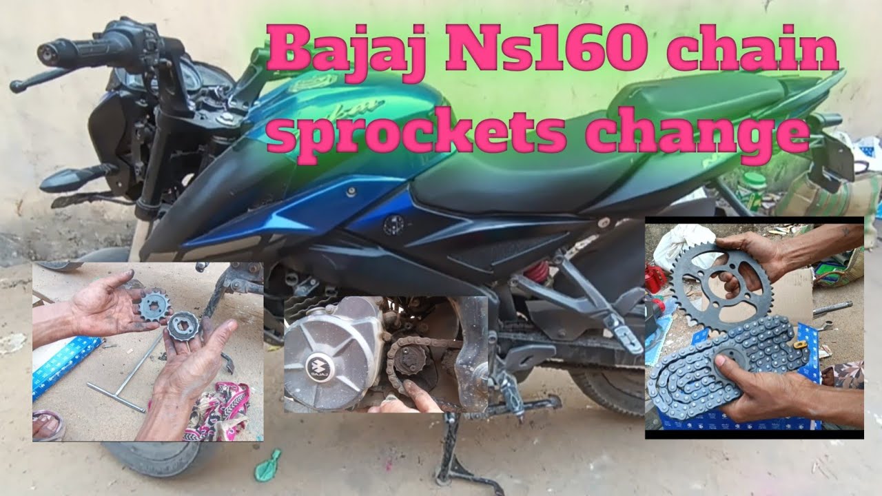 Ns160 chain sprockets Replacement ll pulsar ns160 chain sprockets change
