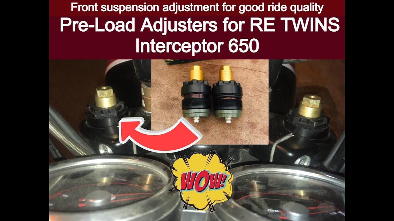 Pre Load adjusters for RE Interceptor 650 front suspensions | better ride quality | good solution