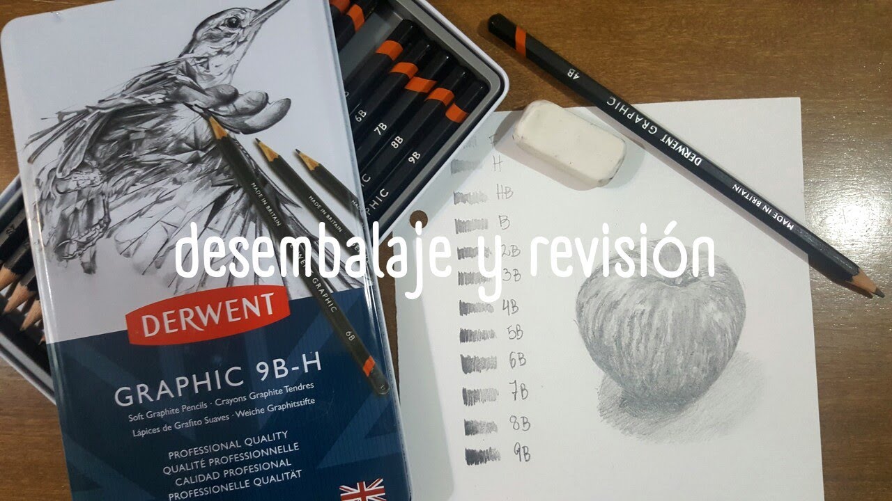 ✏ Review lápices de grafito Derwent │ DIBUJO una manzana para probarlos