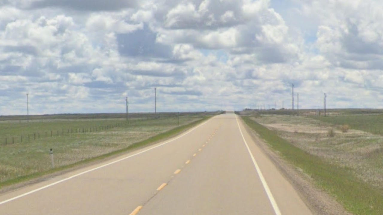 Driving on Poundmaker Trail