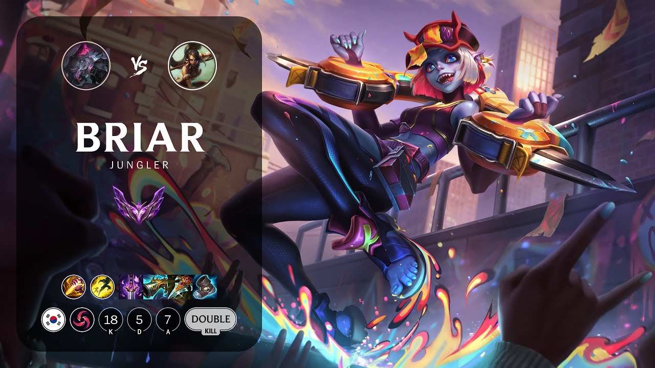 Briar Jungle vs Nidalee - KR Master Patch 13.24