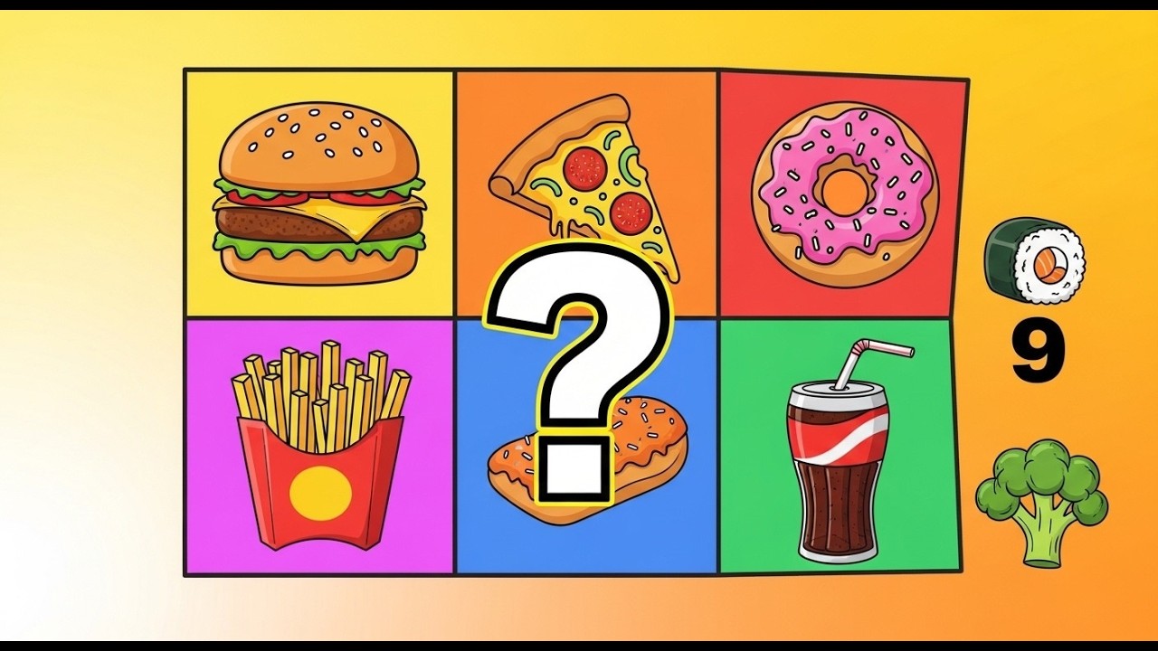 Encuentra el Intruso 🍔🍕🍩 | Quiz de Comida Chatarra | Fácil, Medio, Difícil