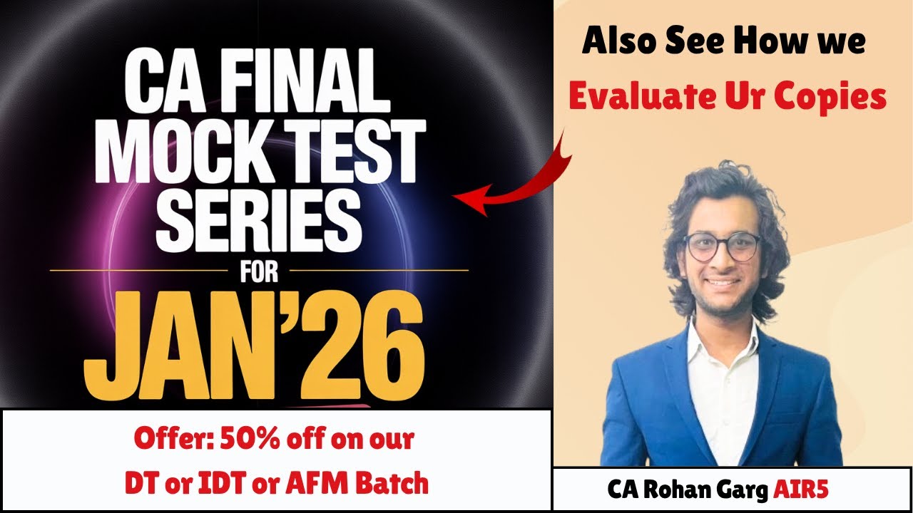 50% on classes along with Jan 26 Mock Test Series Announcement @canikitatinker​