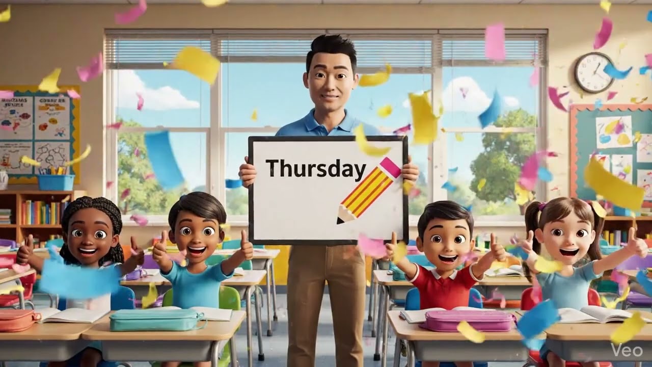 Learn Days of the Week for Kids Sunday to Saturday Fun Classroom Animation