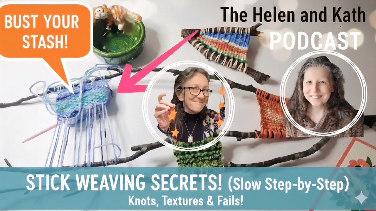 Stick Weaving Step-by-Step: Bust Your Stash & Crafting Realities ​#StickWeaving #StashBusting