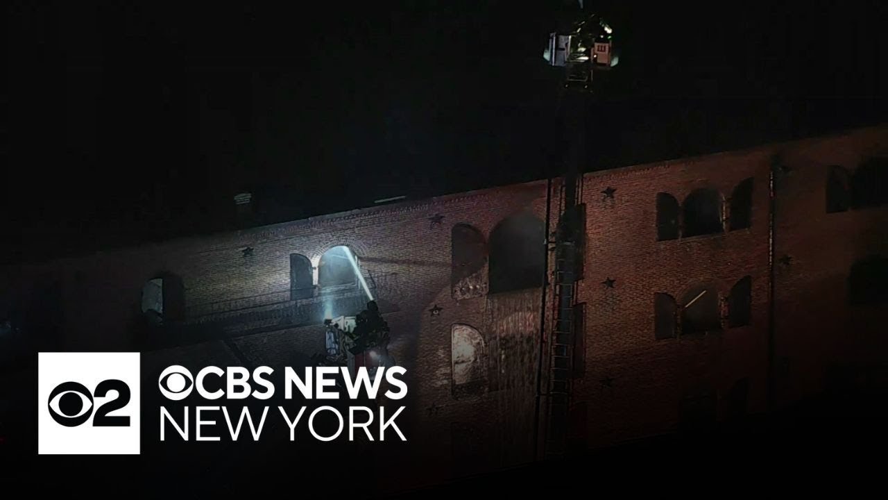 Firefighters still tackling hot spots a day after massive Red Hook, Brooklyn fire