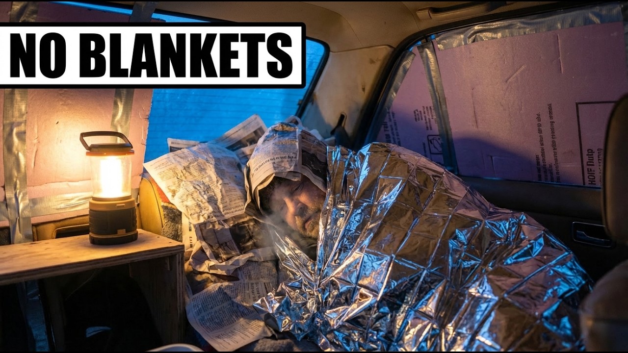 How Homeless People Sleep In A Car At 0°F Without Heating Or Blankets