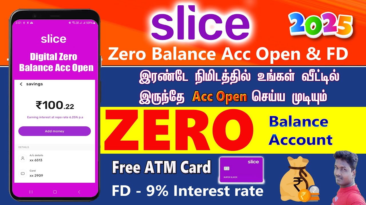 Slice Digital Zero Balance Account Open and Fixed deposit process full details in Tamil 2025