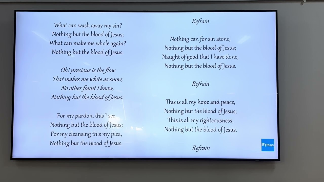 NOTHING BUT THE BLOOD OF JESUS