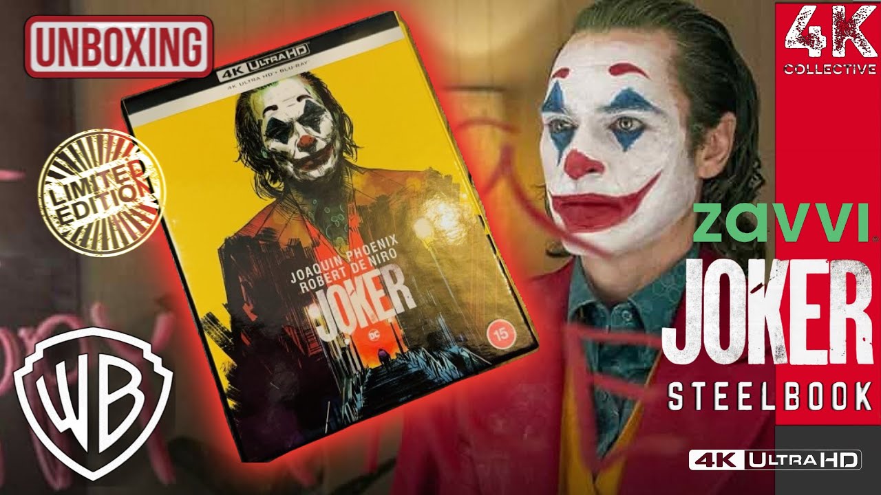 Joker 4k UltraHD Blu-ray zavvi collectors steelbook limited edition set Unboxing