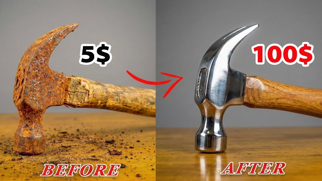 $5 Rusty Hammer Restoration - Turning Scrap Into A $100 Treasure | Restore TV