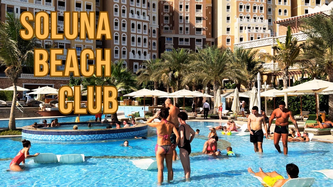 Soluna Beach Club Dubaj | spacer z kamerą | #dubai  (4k-60fps)