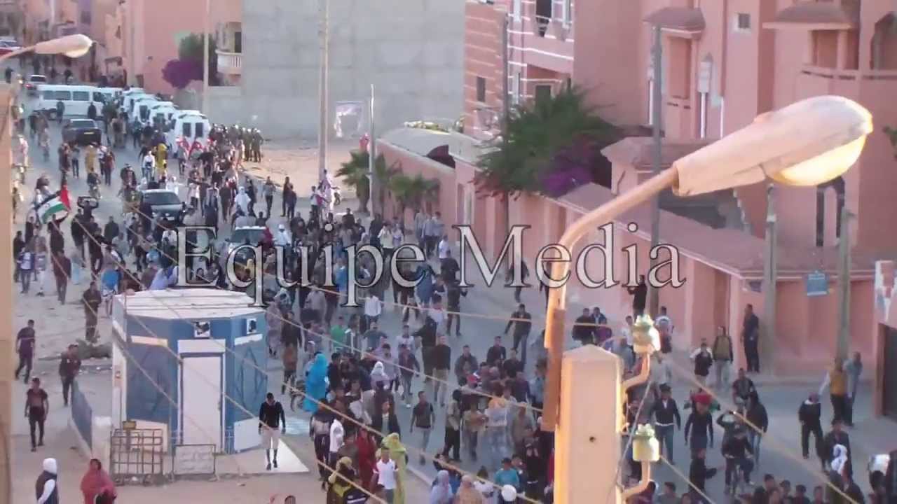 المسيرة التي جابت أزقة و شوارع العيون المحتلة 04.05.2013