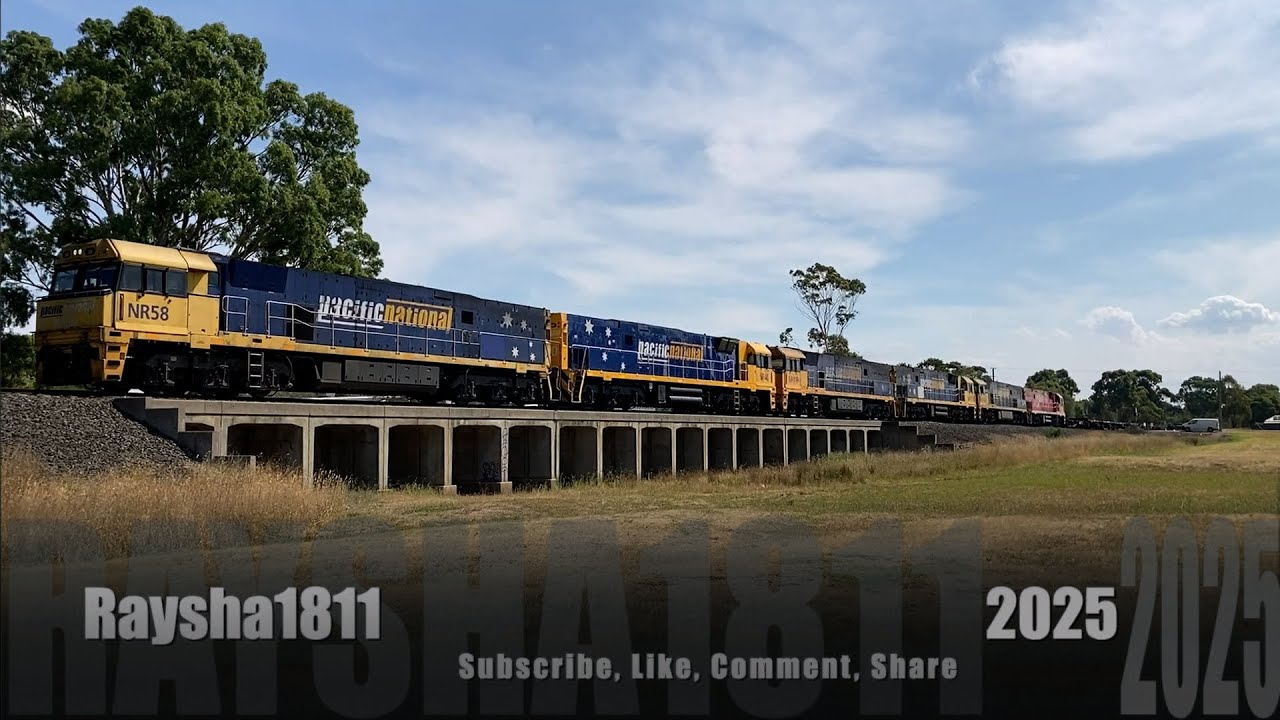 3XM4 - NR58-NR40-NR119-NR115-NR94-NR19 (PacNat steel) Inverleigh - Australian Trains by Raysha1811