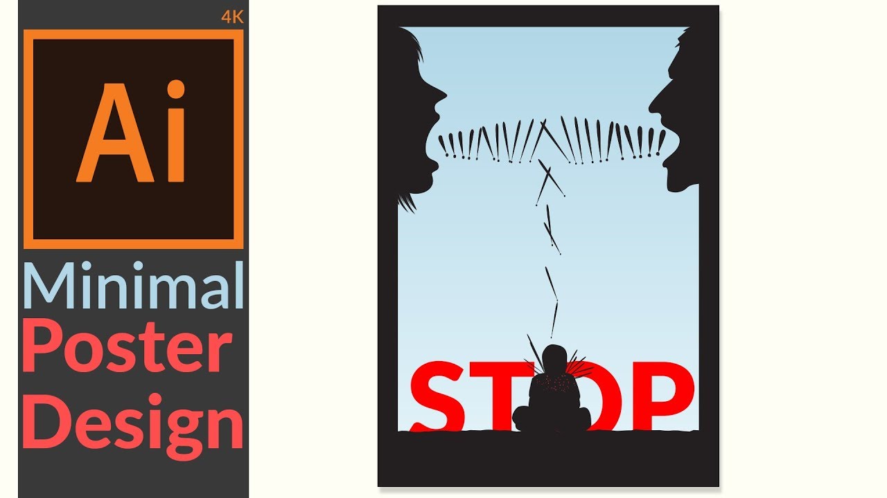 Minimal Poster Design in Adobe illustrator CC