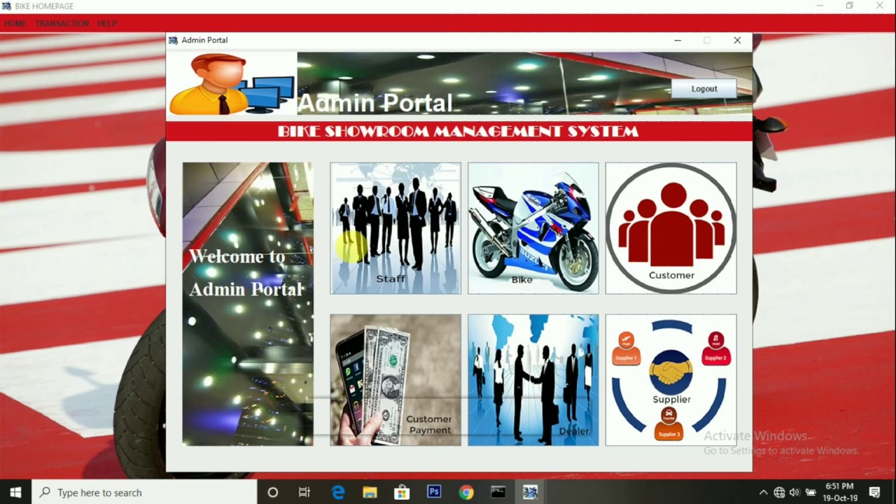 Bike ShowRoom Management System in JAVA