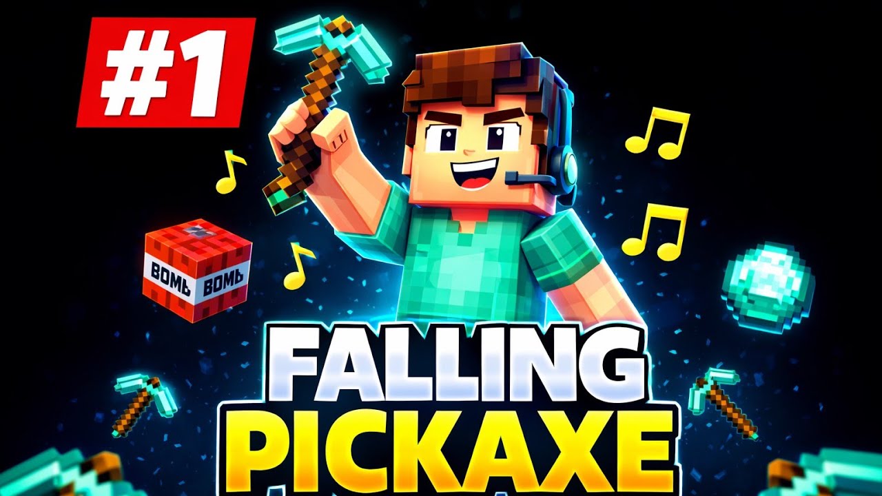 🔴 Minecraft Falling Pickaxe #shorts no 2