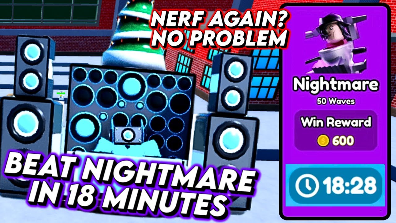 HOW TO BEAT NIGHTMARE MODE IN 18 MINUTES USING FROST DJ SPEAKERMAN in Toilet Tower Defense