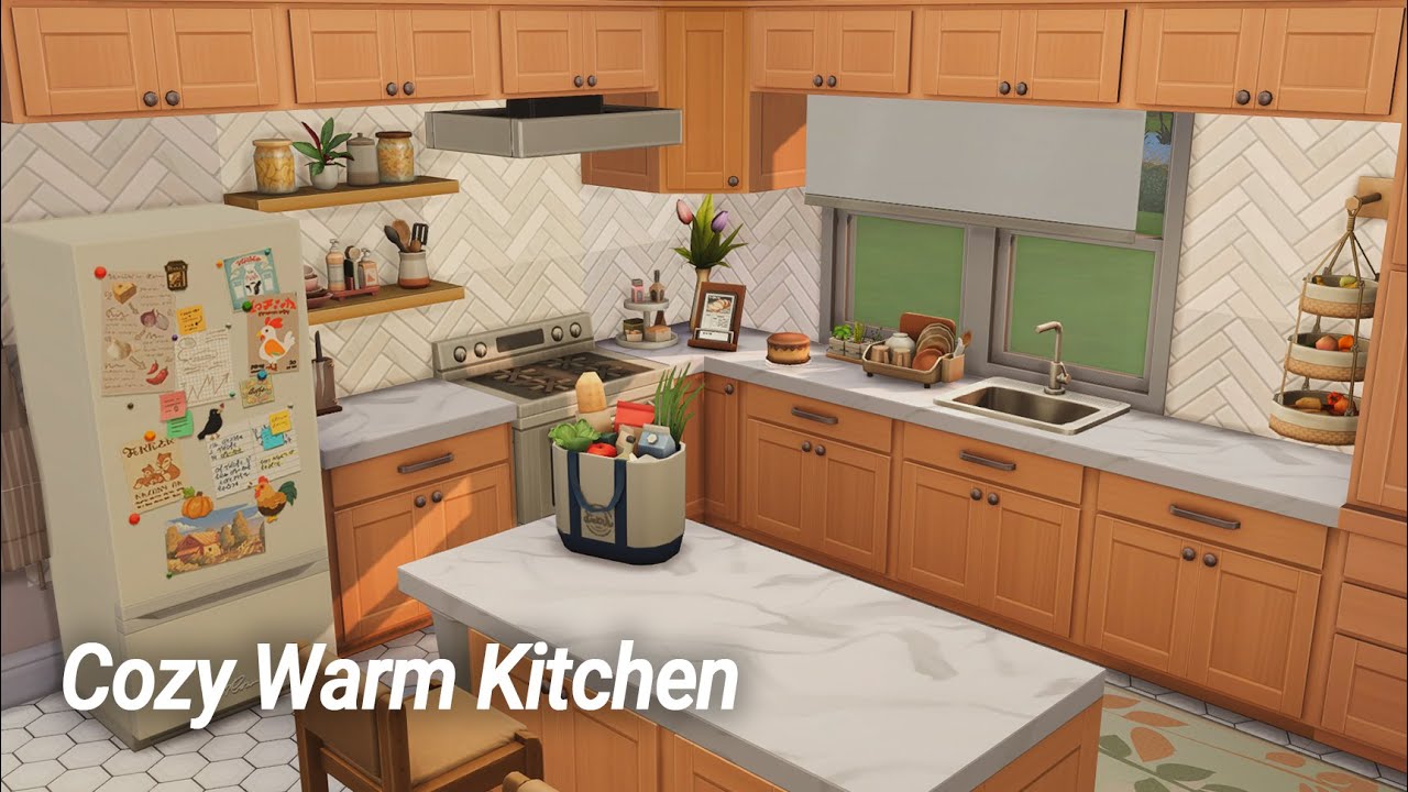 Build a Cozy Kitchen for a Family House with The Sims 4 Kitchen Clutter Kit