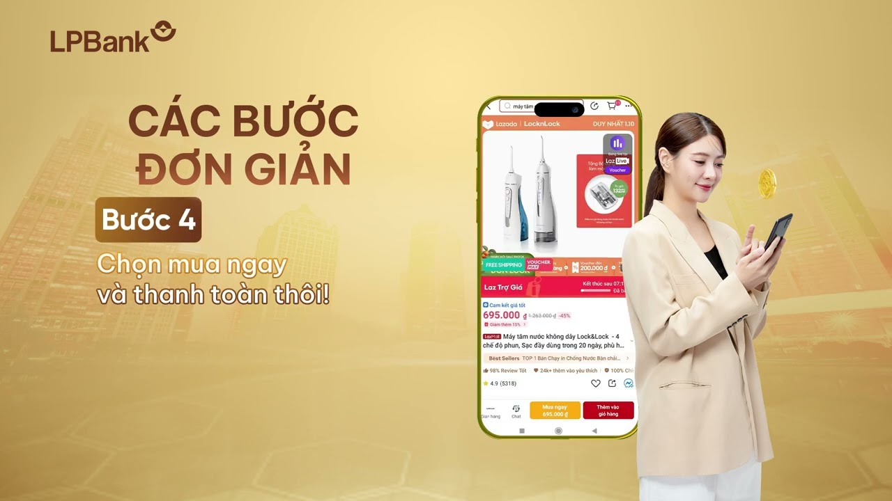 Hướng dẫn mua sắm ho&agrave;n tiền tại ứng dụng LPbank