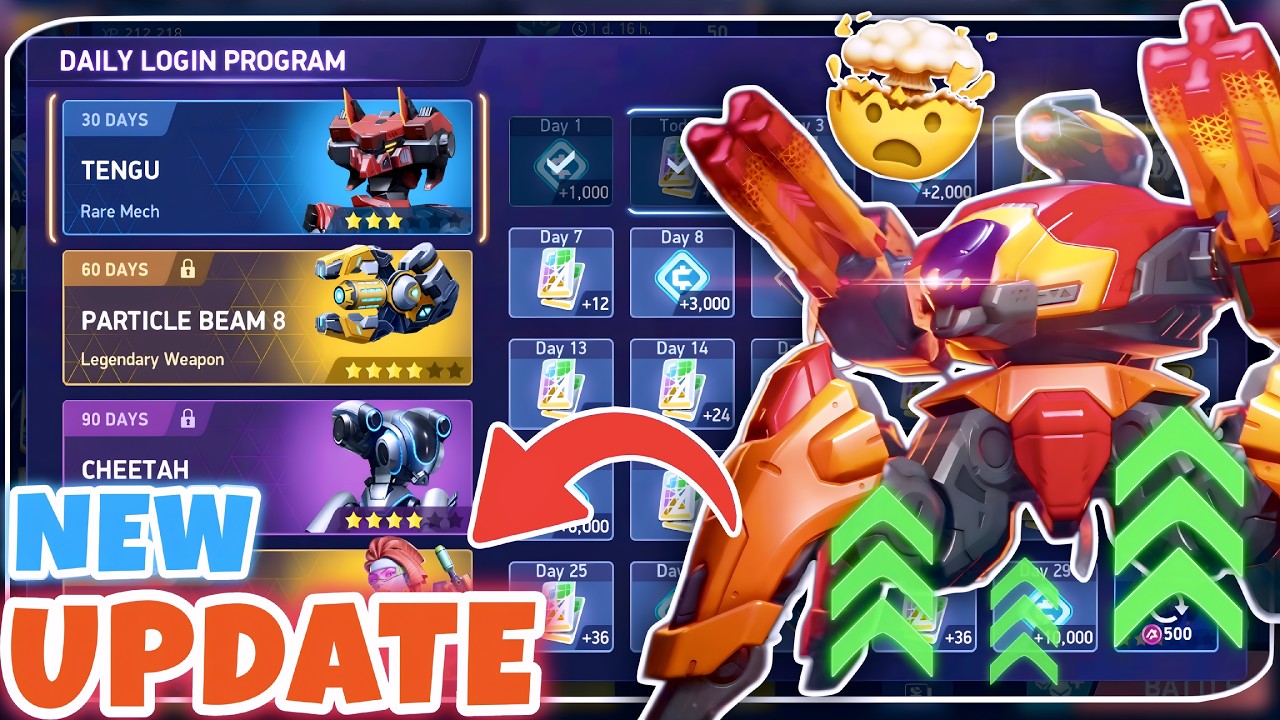 NEW Mech and Daily Login Rewards Update 🔥😱 || Mech Arena Update