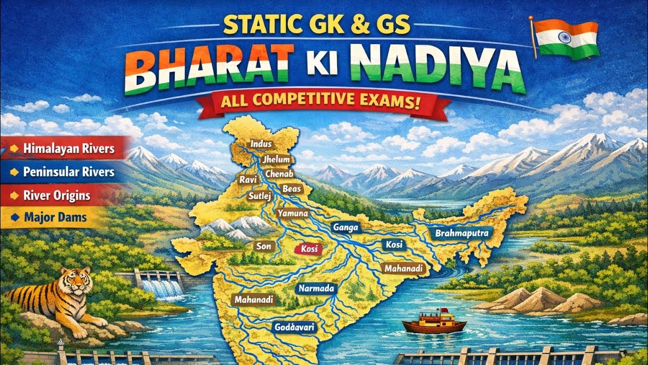 Rivers in India | भारत की प्रमुख नदियां |  static GK | Bihar daroga statics GK | Trisha classes dumr