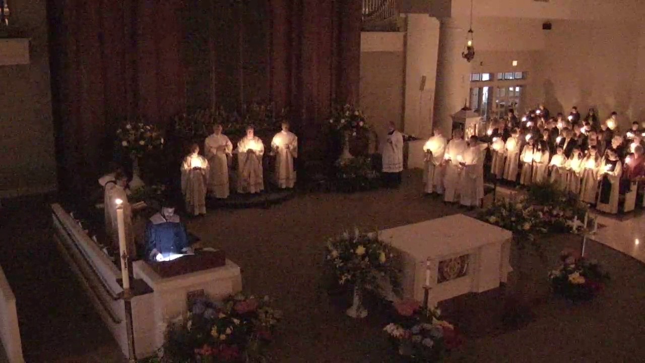 Easter Vigil ~ Opening Procession, Exultet (English) Sung by Anthony Teixeira