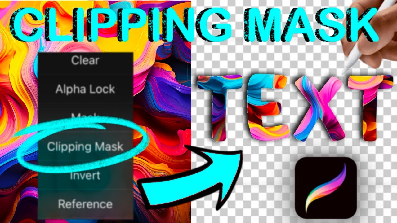 Procreate Clipping Mask, Turn Any Image Into Text In Procreate! ( Quick Tip ) 🖌️🎨