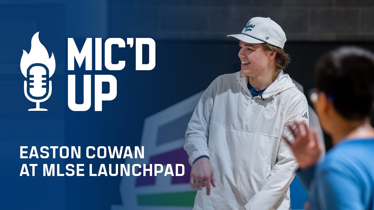 Easton Cowan Mic'd up at MLSE Launchpad