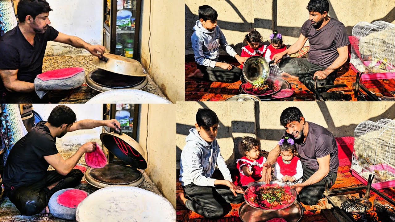 طبخ تشريب باكلة مع خبز احمر ابداعي