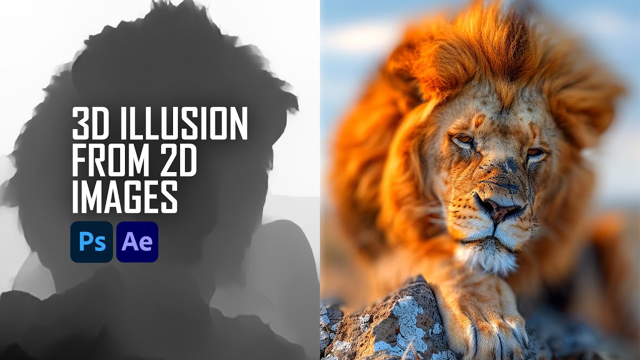 Генерация 3D-карт глубины для After Effects для создания 3D-иллюзий из 2D-изображений.