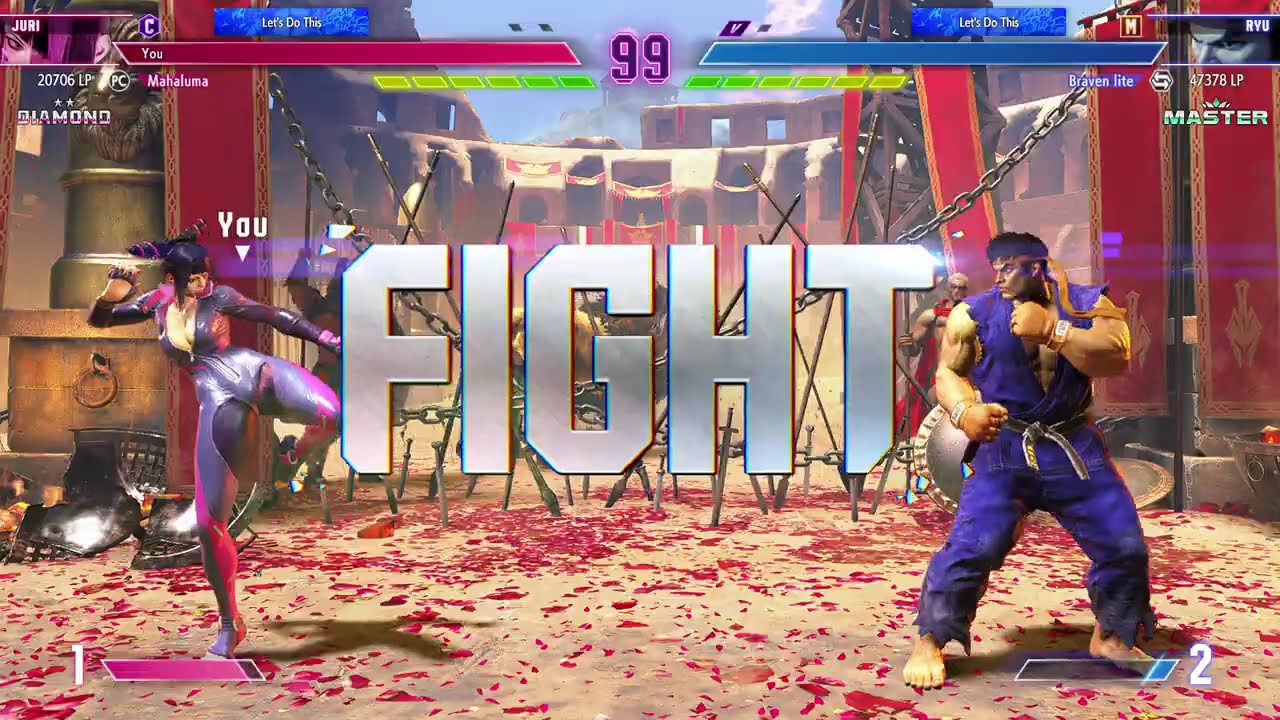 Street fighter 6 Juri vs Ryu