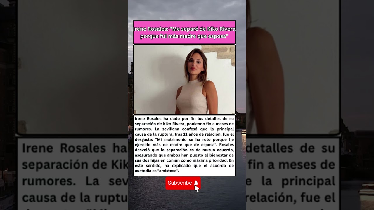 La entrevista m&aacute;s sincera de Irene Rosales: su separaci&oacute;n de Kiko Rivera 💔  y su nueva vida