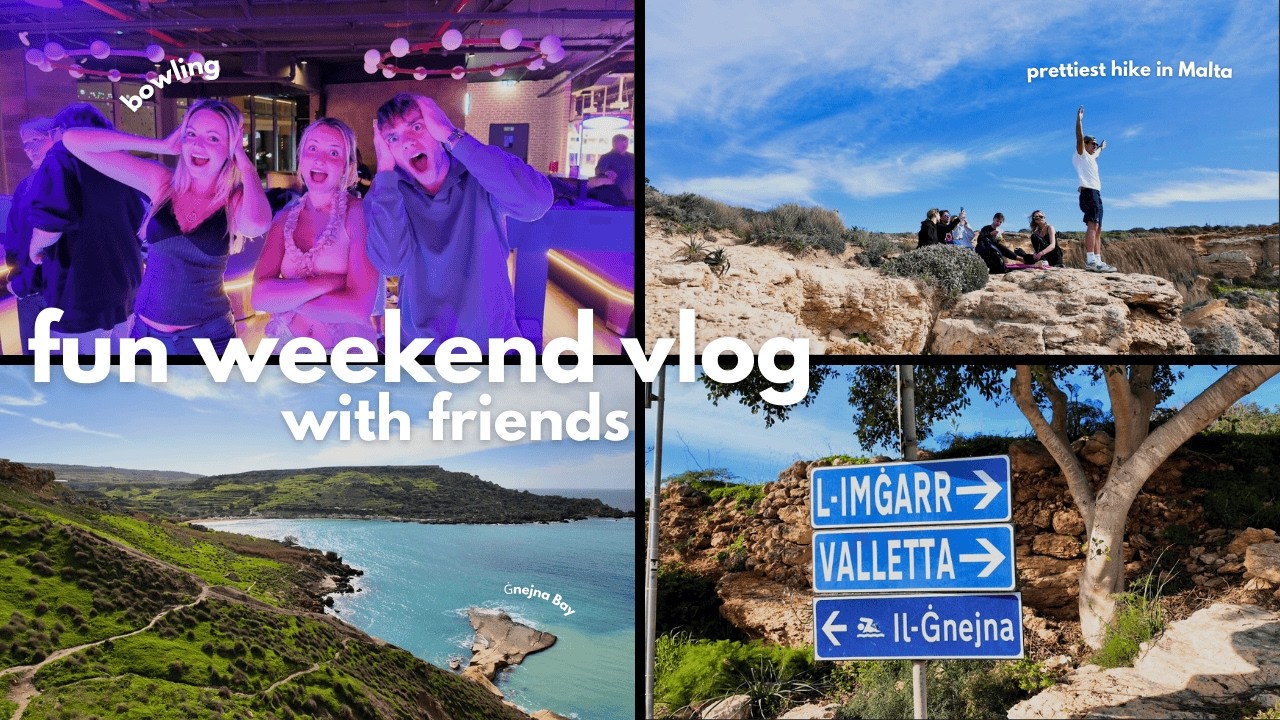 Hiking in Malta with friends + bowling