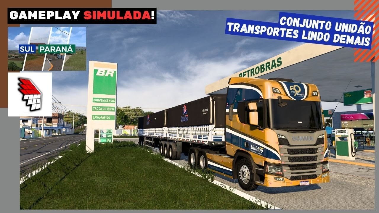 Unidão Transportes no bitrenzão ETS2 1.54X #ets2 #ets2mods #eurotrucksimulator2 #gameplay