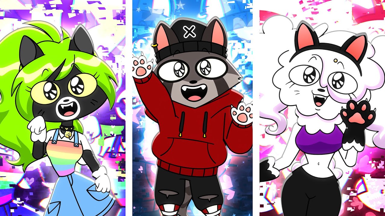 Rocky Rakoon's MEOW MEOW KITTY TRANSFORMATION Funny Animation Meme Mega Compilation 